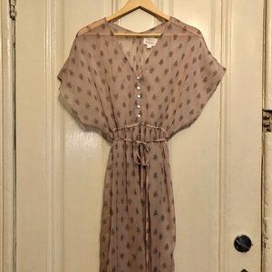 Lost + Wander Brooke Arrow Button Front Maxi Dress